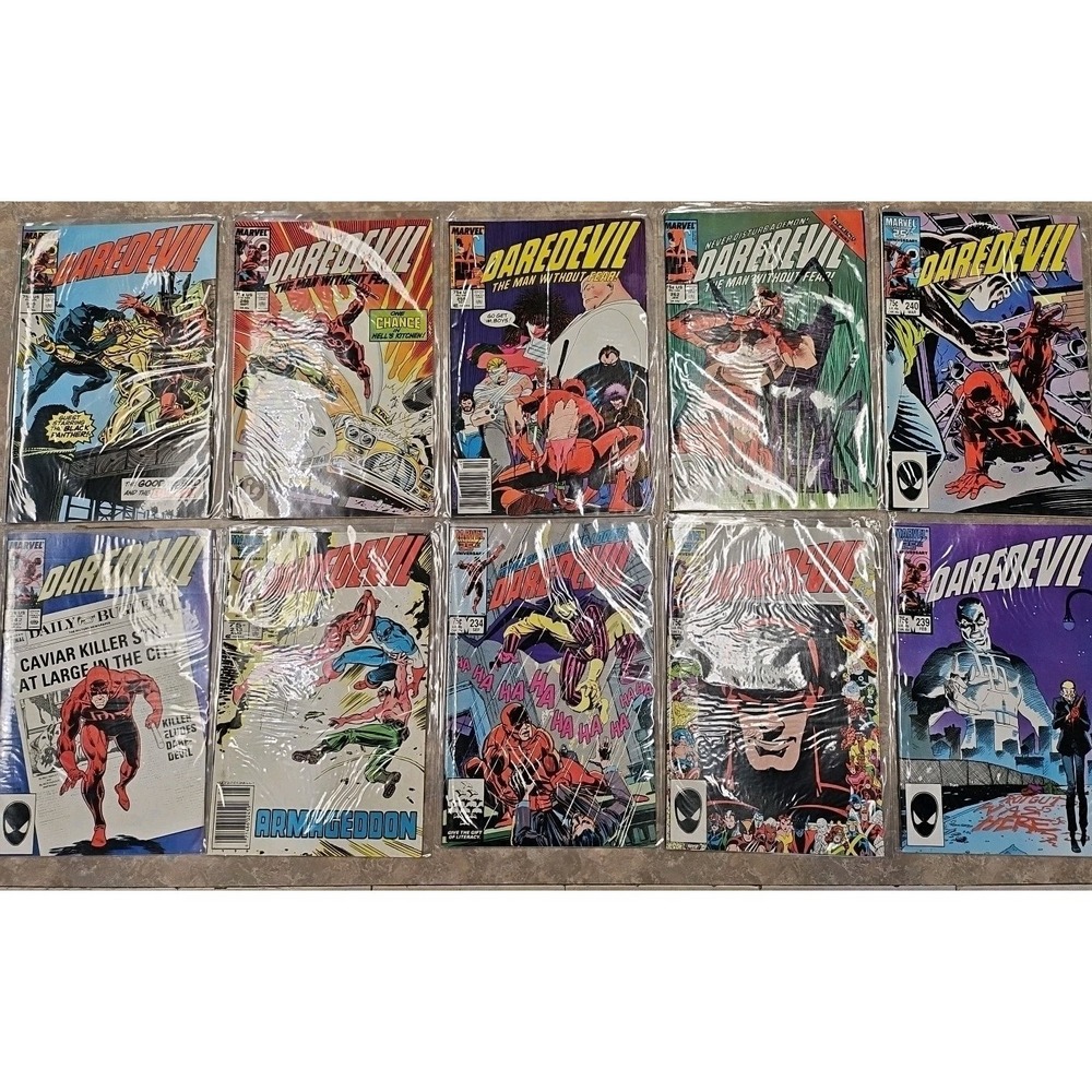 Vintage Marvel Daredevil Comic Books Lot Of 10